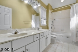 With double sinks and jetted tub