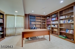 Ground level, Bookcase lined Office