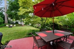 Beautifully maintained landscaping with patio in private backyard.
