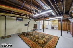 Unfinished basement with opportunity to create your own recreational space.