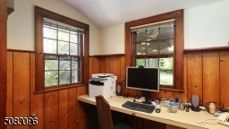 Home office #2 with built-in desk & bookshelves