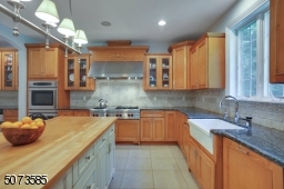 High-end appliances including DCS double oven, two Bosch dishwashers and Wolf rangetop.