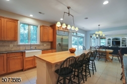 The kitchen has a wonderful site line to the family room.