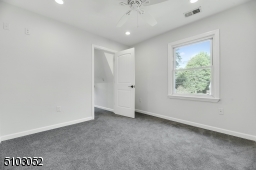 With a large walk-in closet