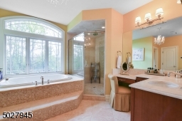 Large Walk in shower with rain head fixtures