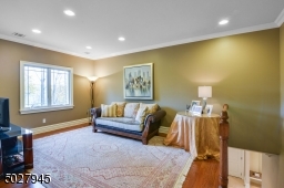15' 4" x 11' 8" Private staircase from Mudroom, crown moulding, recessed lighting, white oak flooring