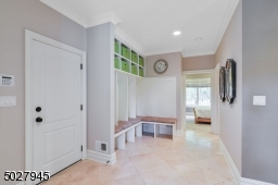 With built-in cabinetry