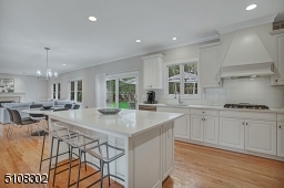 Center Island, Stainless Steel appliances, Sliders to Deck