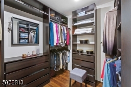 Walk in closet with great built ins