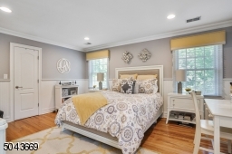 Generous sized bedroom opens to the Jack and Jill bathroom.