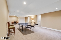 Expansive basement recreation area.