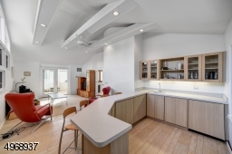 Wet bar with mini fridge