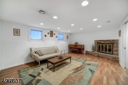With wood burning fireplace.