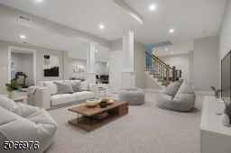 Virtual staged. Endless opportunities for sleepovers & entertaining out-of-town guests in this massive finished LLl w/ 10-ft ceilings & wall-to wall carpeting.