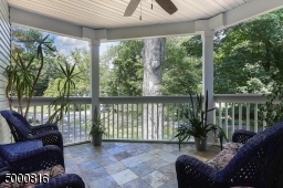 Serene spot with tile floor, lighted ceiling fan