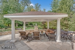 Veranda covered blue stone patio.