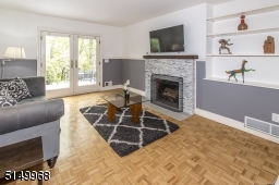 Wood burning fireplace with new mantel