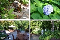 Wind down next to the tranquil stone water fountain and relax in the private setting.
