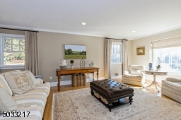 Living Room with French Doors opening to rear yard