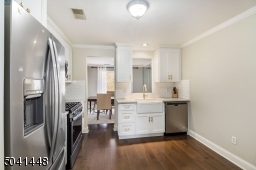 Eat-in-kitchen with space for small cafe table or counter with bar stools.