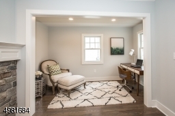 This private office space boasts view of the street and a quiet work environment.