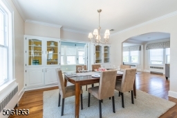 Beautiful hardwood floors and a soothing color palette are blended perfectly in the delightful dining room that flows seamlessly to the kitchen and living room for easy entertaining.