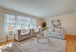 With large picture window overlooking front yard.