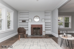 Living room with fireplace