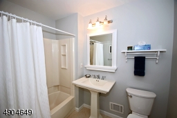 Pedestal sink, tub shower and new comfort height commodes.