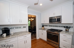 includes a GE Stainless steel package: refrigerator, microwave, dishwasher and a brand new gas stove.