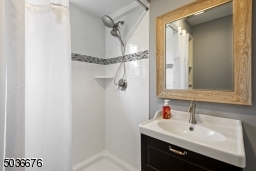 Full bathroom on first floor has been renovated