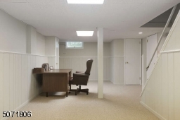 Finished Basement with office space or recreation room.