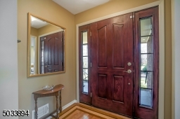Solid wood door with sidelights .