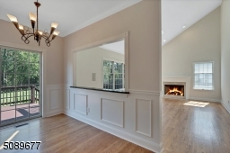 The kitchen flows right into the family room.