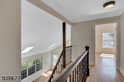 It's nice to have two stairways with updated railings.