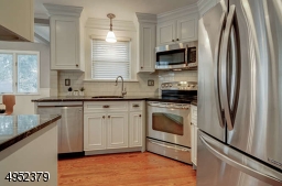 Freshly painted new cabinets with granite counters