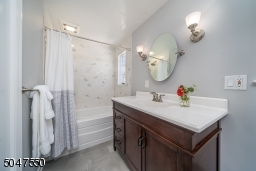 Updated, sun filled upstairs bath