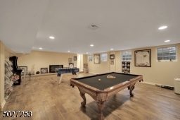 Finished lower level with luxury vinyl flooring.