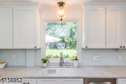 Window provides view of the backyard