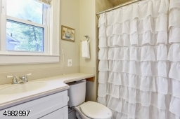 vanity, shower over tub