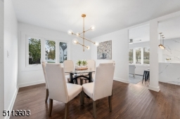 Showcased by an amazing gold chandelier, the formal dining room also has a wet bar to make entertaining a breeze!