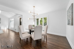 Showcased by an amazing gold chandelier, the formal dining room also has a wet bar to make entertaining a breeze!