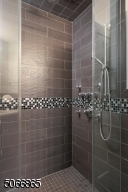 Tiled Shower, Glass Doors