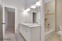 bedrooms 4 & 5 share this two room bath.