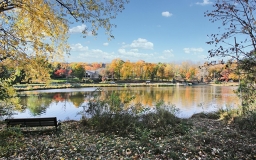 Community between sparkling lakes and blossoming tall trees, Enjoy Trails in Watchung Reservation