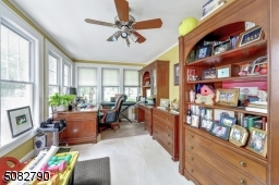a bright room with a door to the back yard
