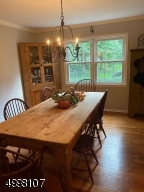 Large Dining Room with hardwood floors