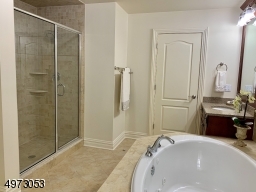 separate shower and jetted tub