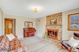 Wood burning Fireplace with natural stone surround