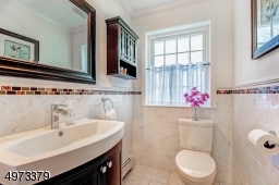 Bright updated powder room.